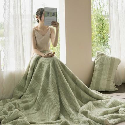 网客 2024新款泰兔绒轻奢毛毯 泰兔绒-绿