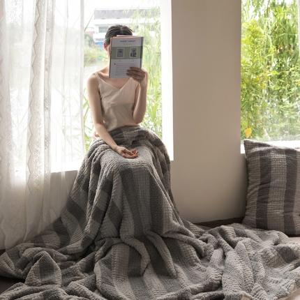 网客 2024新款泰兔绒轻奢毛毯 泰兔绒-浅灰