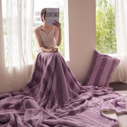 网客 2024新款泰兔绒轻奢毛毯 泰兔绒-紫