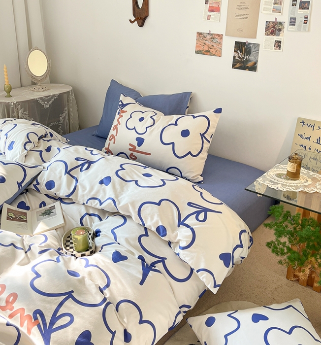 91家纺网 家纺一手货源 找家纺 总麦伦家居 2023新款全棉简约个性北欧系列四件套-第 二组