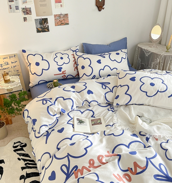 91家纺网 家纺一手货源 找家纺 总麦伦家居 2023新款全棉简约个性北欧系列四件套-第 二组