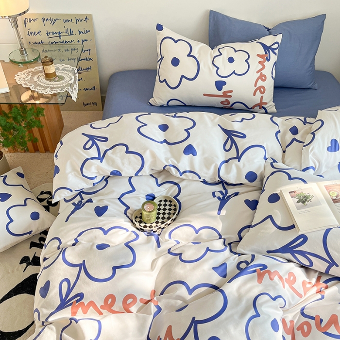 91家纺网 家纺一手货源 找家纺 总麦伦家居 2023新款全棉简约个性北欧系列四件套-第 二组