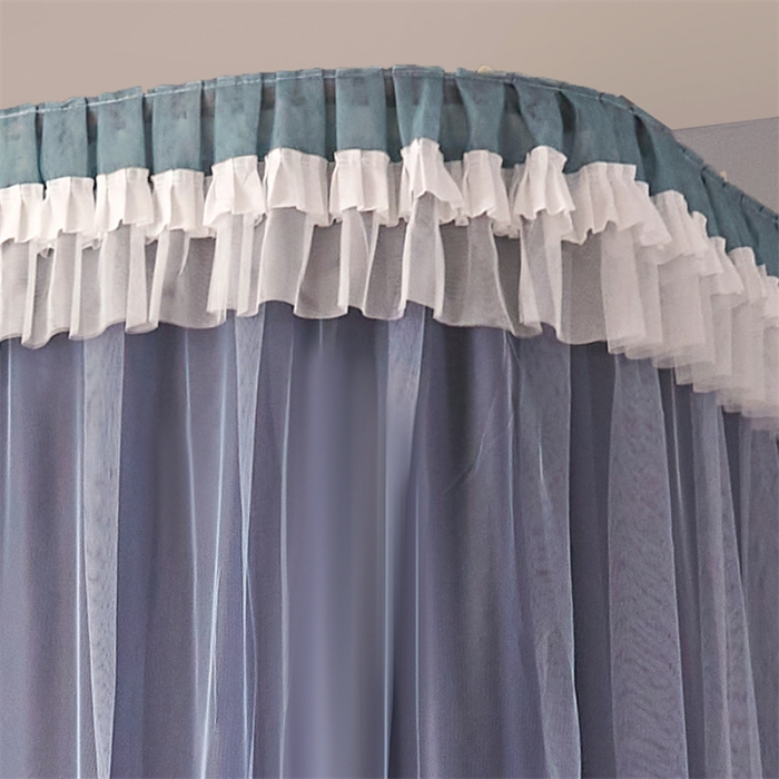 91家纺网 家纺一手货源 找家纺 迪凡保罗 2025新款2323天地杆铝合金导轨涂银强遮光学生蚊帐 藏青色