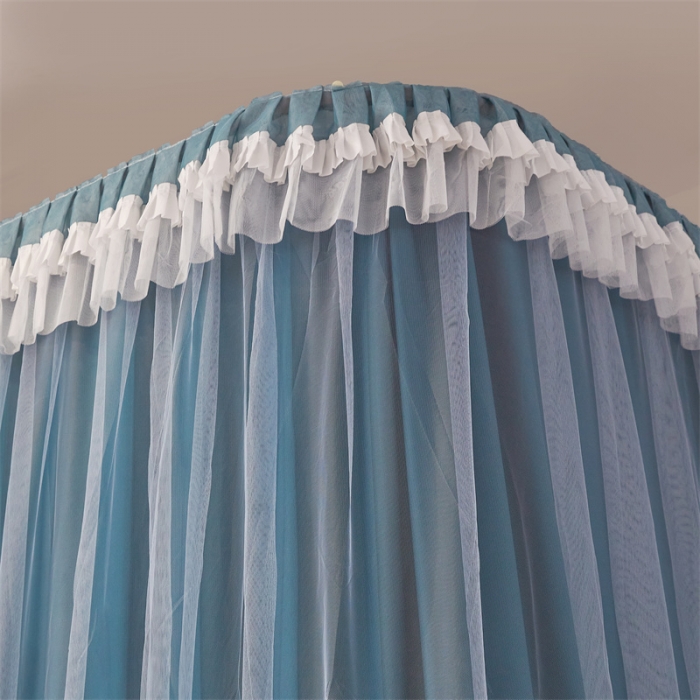 91家纺网 家纺一手货源 找家纺 迪凡保罗 2025新款2323天地杆铝合金导轨涂银强遮光学生蚊帐 海岛蓝