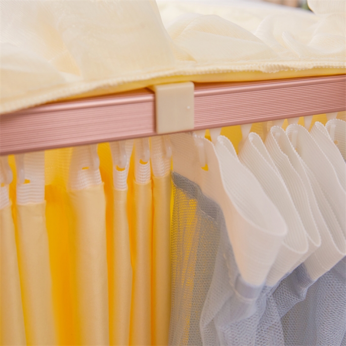 91家纺网 家纺一手货源 找家纺 迪凡保罗 2025新款2323天地杆铝合金导轨涂银强遮光学生蚊帐 黄金叶