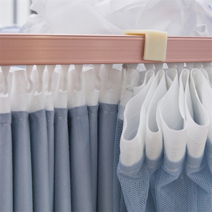 91家纺网 家纺一手货源 找家纺 迪凡保罗 2025新款2323天地杆铝合金导轨涂银强遮光学生蚊帐 浅灰色