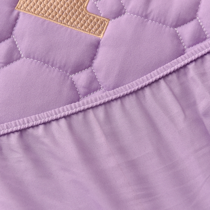 91家纺网 家纺一手货源 找家纺 富威堡家纺 2023新款原棉H标刺绣棉花床笠 刺绣-紫