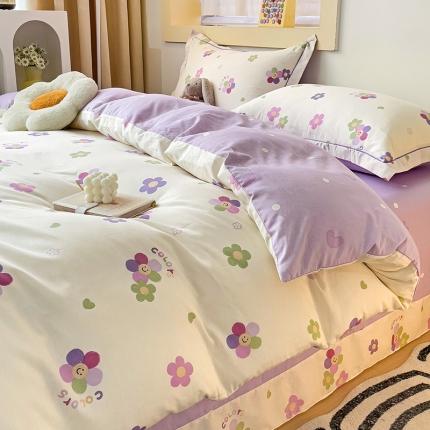 91家纺网 家纺一手货源 找家纺 总乐童家纺 2024新款网红直播爆款吊边＋一字绣工艺款四件套（十一）