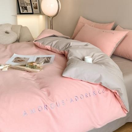 91家纺网 家纺一手货源 找家纺 秋冬全棉加厚磨毛四件套纯棉刺绣活性床上用品（提供买家秀）