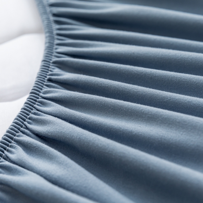 91家纺网 家纺一手货源 找家纺 鑫钰 2023新款亲肤棉新疆棉花原棉床笠床罩床垫保护垫 宝石蓝