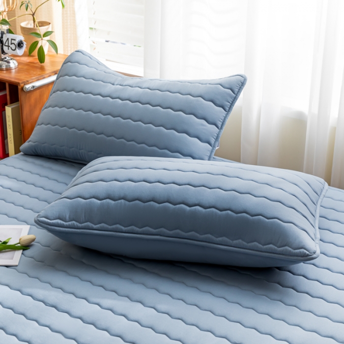 91家纺网 家纺一手货源 找家纺 鑫钰 2023新款亲肤棉新疆棉花原棉床笠床罩床垫保护垫 宝石蓝