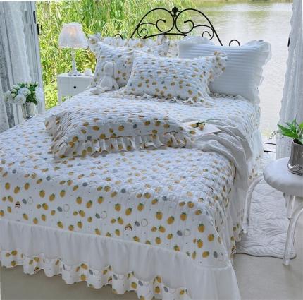 91家纺网 家纺一手货源 找家纺 （总）菊上 2023秋冬新款欧根纱系列单品床盖