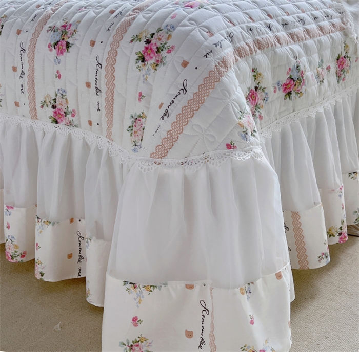 91家纺网 家纺一手货源 找家纺 菊上 2023秋冬新款欧根纱系列单品床盖 艾莎