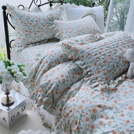 91家纺网 家纺一手货源 找家纺 （总）菊上 2023秋冬新款欧根纱系列床盖四件套