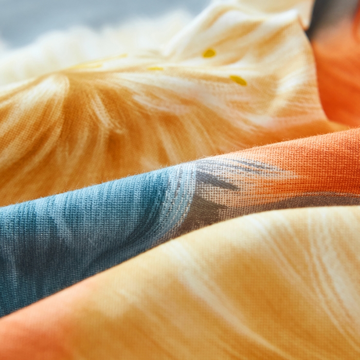 91家纺网 家纺一手货源 找家纺 雲归梦 2023年新款加厚全棉生态磨毛大版四件套 飞舞花絮