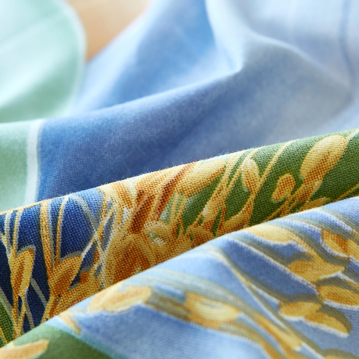 91家纺网 家纺一手货源 找家纺 雲归梦 2023年新款加厚全棉生态磨毛大版四件套 佳偶天成绿