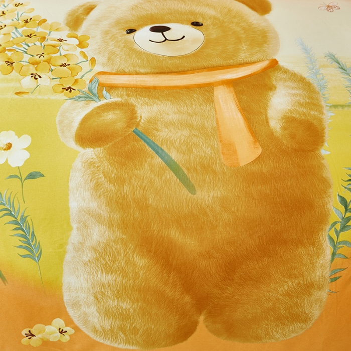 91家纺网 家纺一手货源 找家纺 雲归梦 2023年新款加厚全棉生态磨毛大版四件套 迷你花园桔