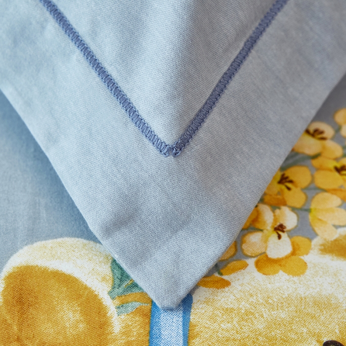 91家纺网 家纺一手货源 找家纺 雲归梦 2023年新款加厚全棉生态磨毛大版四件套 迷你花园桔