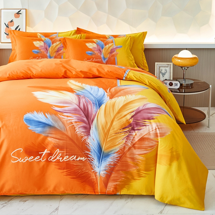 91家纺网 家纺一手货源 找家纺 雲归梦 2023年新款加厚全棉生态磨毛大版四件套 诺羽倾心