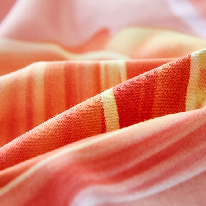 91家纺网 家纺一手货源 找家纺 雲归梦 2023年新款加厚全棉生态磨毛大版四件套 轻吟花语粉