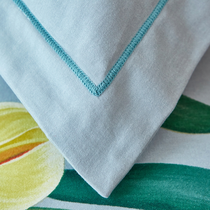 91家纺网 家纺一手货源 找家纺 雲归梦 2023年新款加厚全棉生态磨毛大版四件套 轻吟花语粉