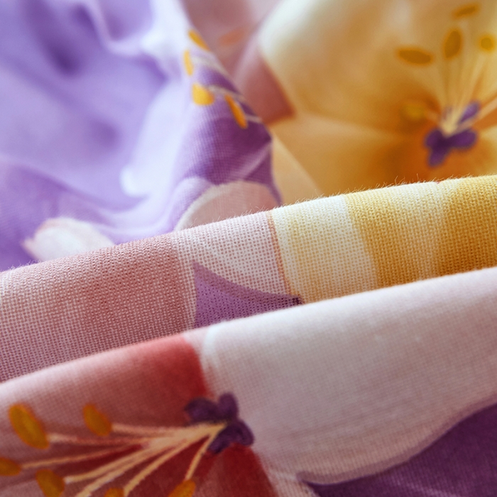 91家纺网 家纺一手货源 找家纺 雲归梦 2023年新款加厚全棉生态磨毛大版四件套 秋月迷人紫