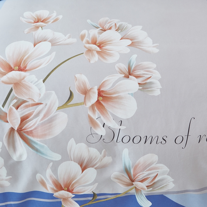 91家纺网 家纺一手货源 找家纺 雲归梦 2023年新款加厚全棉生态磨毛大版四件套 紫欣花语兰