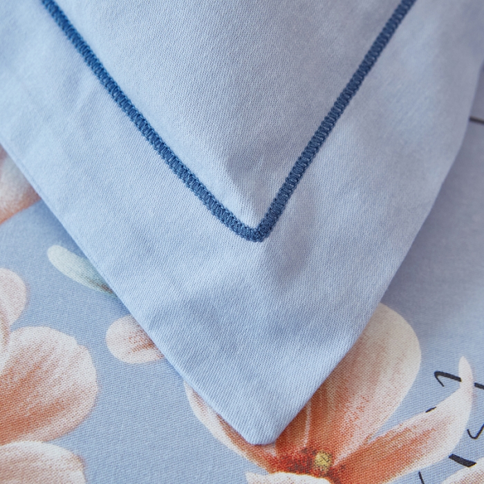 91家纺网 家纺一手货源 找家纺 雲归梦 2023年新款加厚全棉生态磨毛大版四件套 紫欣花语兰