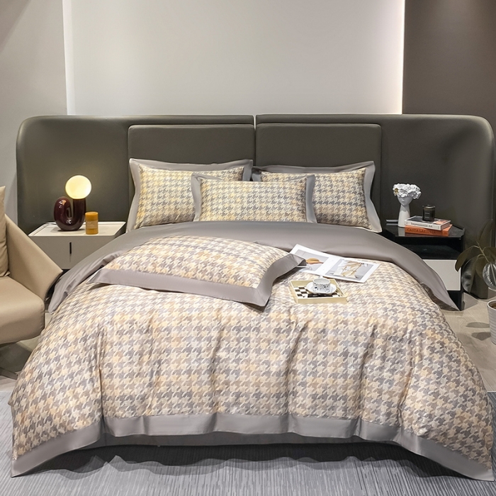 91家纺网 家纺一手货源 找家纺 氧家 2025新款100支全棉数码印花四件套 安塔斯