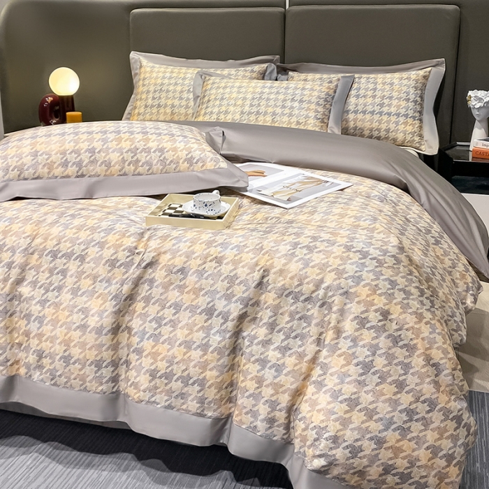 91家纺网 家纺一手货源 找家纺 氧家 2025新款100支全棉数码印花四件套 安塔斯