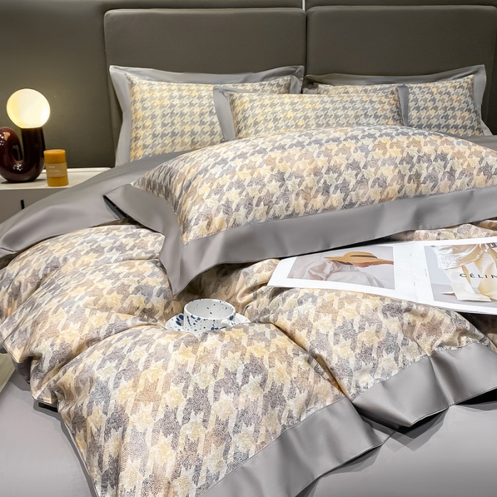 91家纺网 家纺一手货源 找家纺 氧家 2025新款100支全棉数码印花四件套 安塔斯