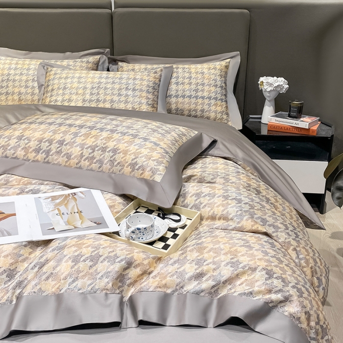 91家纺网 家纺一手货源 找家纺 氧家 2025新款100支全棉数码印花四件套 安塔斯