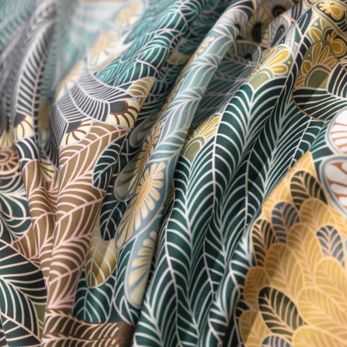 91家纺网 家纺一手货源 找家纺 氧家 2025新款100支全棉数码印花四件套 波利