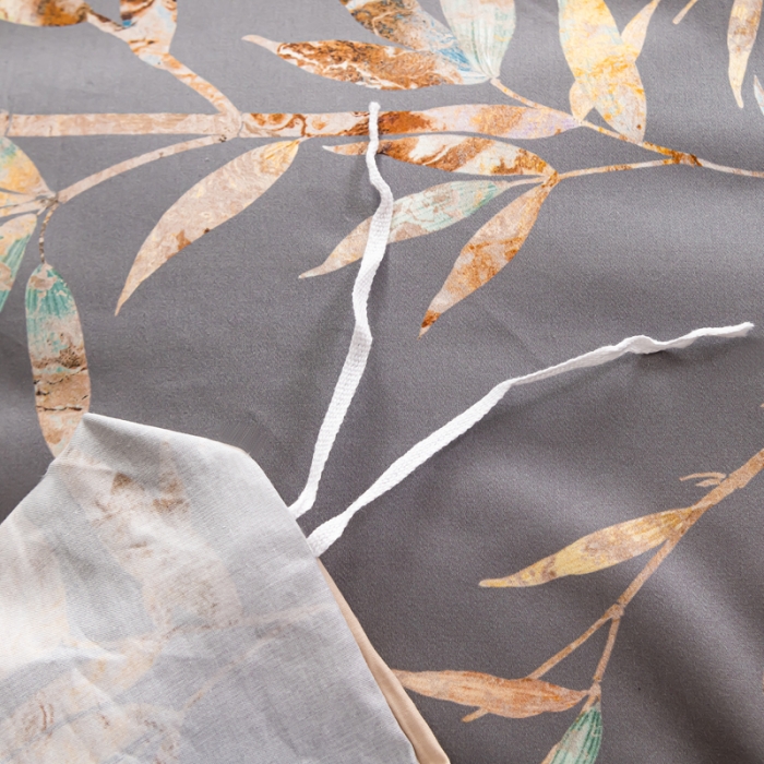 91家纺网 家纺一手货源 找家纺 氧家 2025新款100支全棉数码印花四件套 风雅颂灰