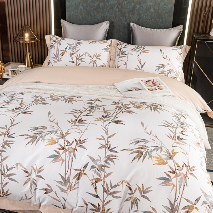 91家纺网 家纺一手货源 找家纺 氧家 2025新款100支全棉数码印花四件套 风雅颂米