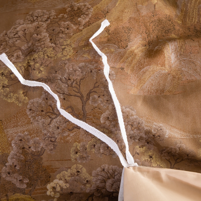 91家纺网 家纺一手货源 找家纺 氧家 2025新款100支全棉数码印花四件套 堪培拉都金