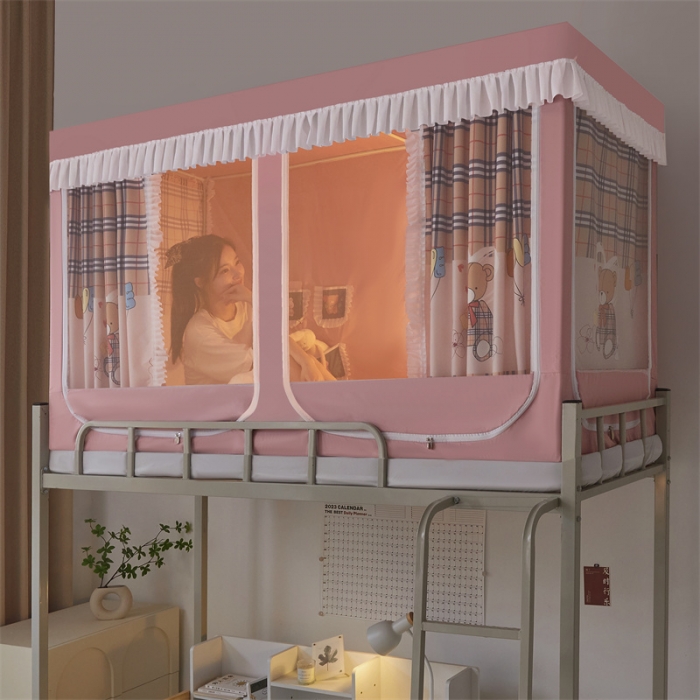 91家纺网 家纺一手货源 找家纺 （总）迪凡保罗 2023新款多开门强遮光学生蚊帐