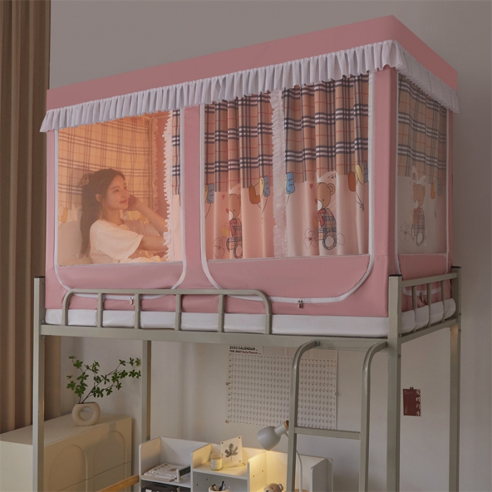 91家纺网 家纺一手货源 找家纺 （总）迪凡保罗 2023新款多开门强遮光学生蚊帐