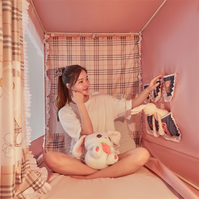 91家纺网 家纺一手货源 找家纺 （总）迪凡保罗 2023新款多开门强遮光学生蚊帐