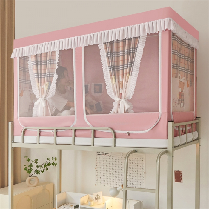 91家纺网 家纺一手货源 找家纺 （总）迪凡保罗 2023新款多开门强遮光学生蚊帐