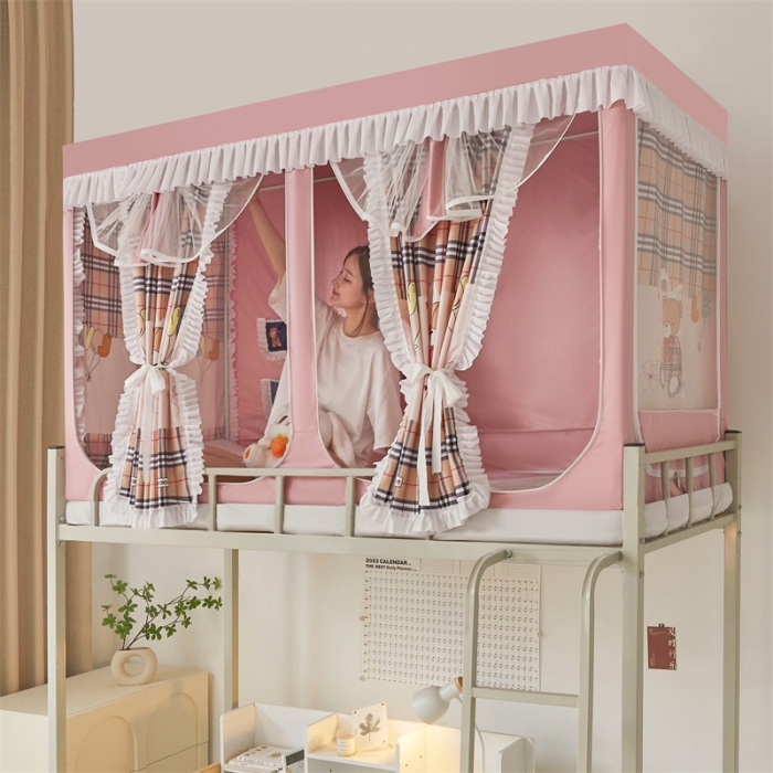 91家纺网 家纺一手货源 找家纺 （总）迪凡保罗 2023新款多开门强遮光学生蚊帐