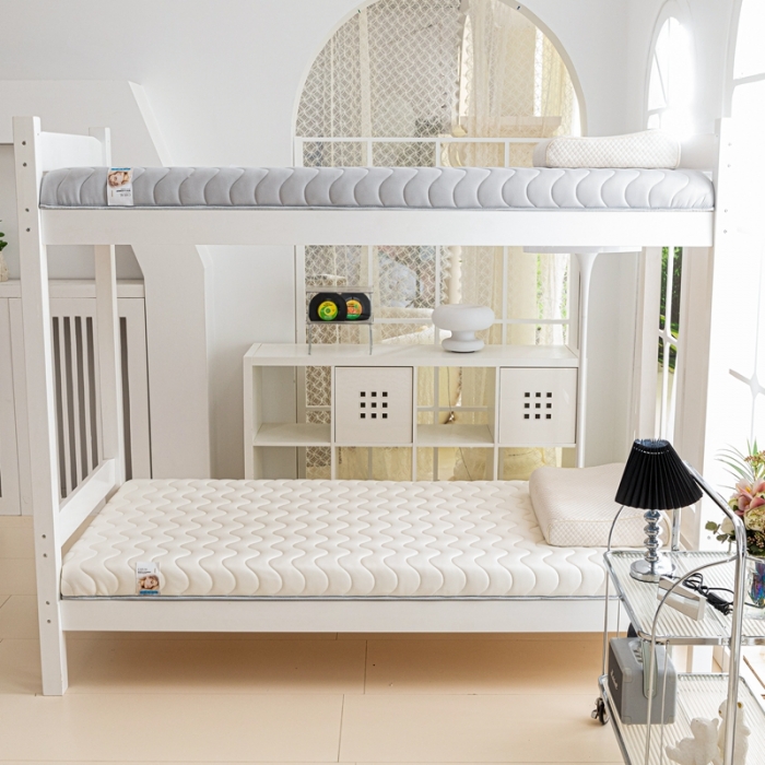 91家纺网 家纺一手货源 找家纺 元昊床垫 2025新款A类牛奶丝学生海绵乳胶床垫 波浪-元气白