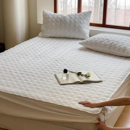 91家纺网 家纺一手货源 找家纺 （总）三味舒屋 2024新款小香风安妮款绗缝加高全棉夹棉床笠