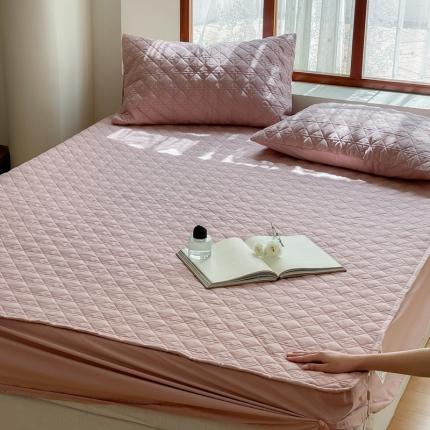 91家纺网 家纺一手货源 找家纺 （总）三味舒屋 2024新款小香风安妮款绗缝加高全棉夹棉床笠