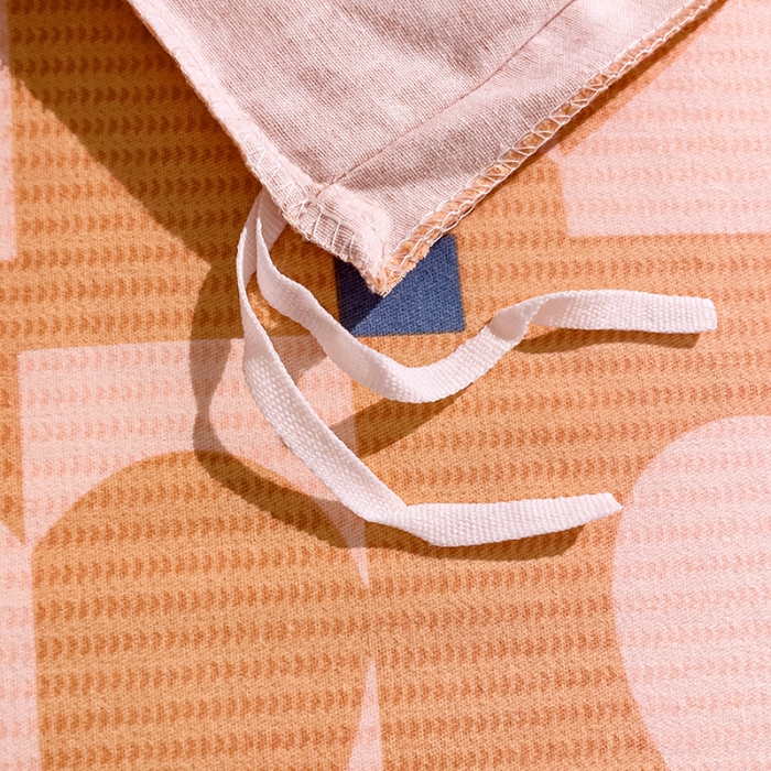 91家纺网 家纺一手货源 找家纺 品乐家纺 2023新款全棉喷气磨毛印花四件套 妙恋-桔