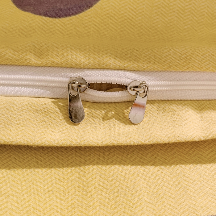 91家纺网 家纺一手货源 找家纺 品乐家纺 2023新款全棉喷气磨毛印花四件套 情意结-黄