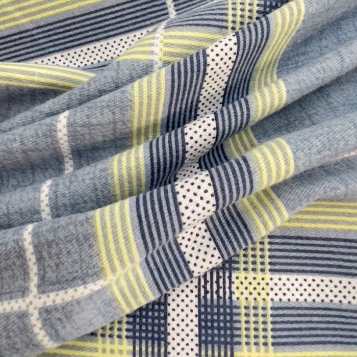 91家纺网 家纺一手货源 找家纺 品乐家纺 2023新款全棉喷气磨毛印花单被套 卡莱尔-灰