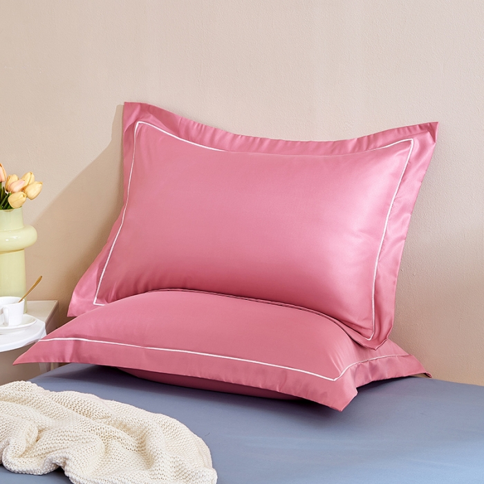 91家纺网 家纺一手货源 找家纺 （总）丰淘 2023新款水洗真丝纯色枕套