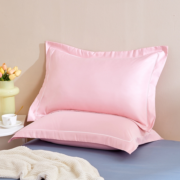 91家纺网 家纺一手货源 找家纺 丰淘 2023新款水洗真丝纯色枕套 水洗真丝-粉色