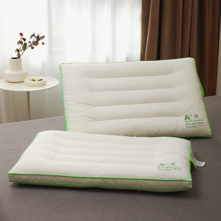 91家纺网 家纺一手货源 找家纺 （总）2023新款 原棉羽丝枕 舒睡护颈低枕 单人双人情侣枕头